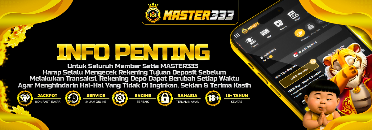 Sebelum Deposit Wajib Cek Rekening Aktif Master333